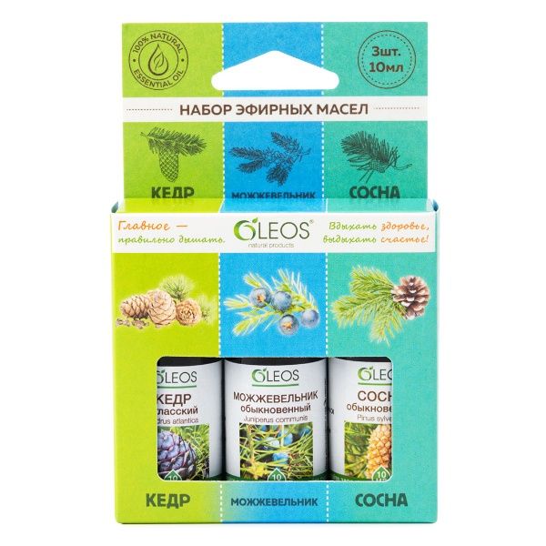 Изображение товара Набор эфирных масел Кедр/Можжевельник/Сосна Oleos 30мл Набор эфирных масел Кедр/Можжевельник/Сосна Oleos 30мл фотография