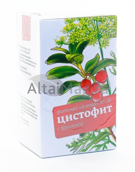 Изображение товара Фиточай Алтай №28 «Цистофит с брусникой», №30 пак Фиточай Алтай №28 «Цистофит с брусникой», №30 пак фотография