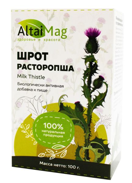 Изображение товара Шрот расторопши АлтайМаг, 100г Шрот расторопши АлтайМаг, 100г фотография