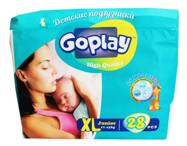 Изображение товара Подгузники GoPlay High Quality дышащие XL 11-25 кг №28 Подгузники GoPlay High Quality дышащие XL 11-25 кг №28 фотография